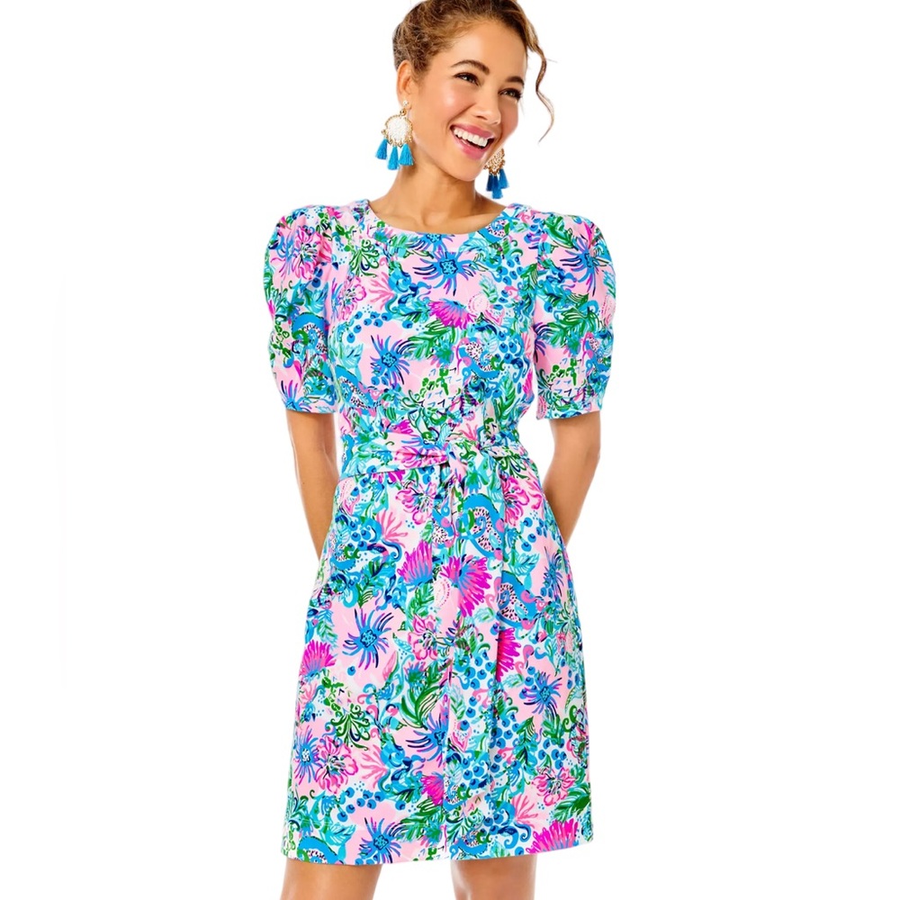 Dress Harriet Dress NWT-Lilly Pulitzer-Mandevilla Baby Paradise Petals LPBOX2-13